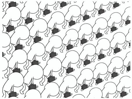 模様 模様,柄,列,シルエット,疲労,カバン,歩く,イメージ,pop調,手描きのイラスト素材