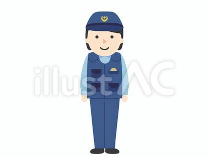 女性警察官のイラスト