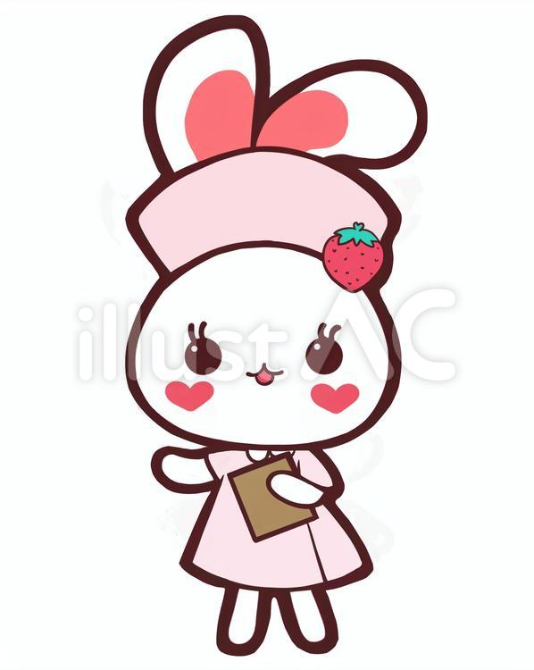 うさぎのナース うさぎ,ナース,看護婦のイラスト素材
