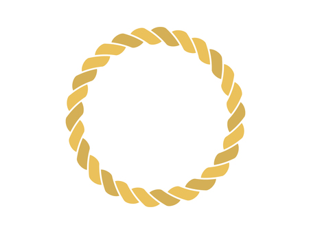 シンプルなしめ縄フレーム シンプルなしめ縄フレーム しめ縄,フレーム,枠,和風,和,輪,丸,リース,お正月,年賀状のイラスト素材