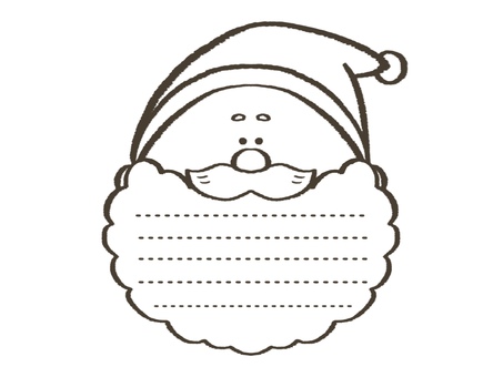 サンタクロースのメッセージフレーム１_２ サンタクロース,サンタ,ヒゲ,髭,男性,白髪,クリスマス,帽子,かわいい,シンプルのイラスト素材