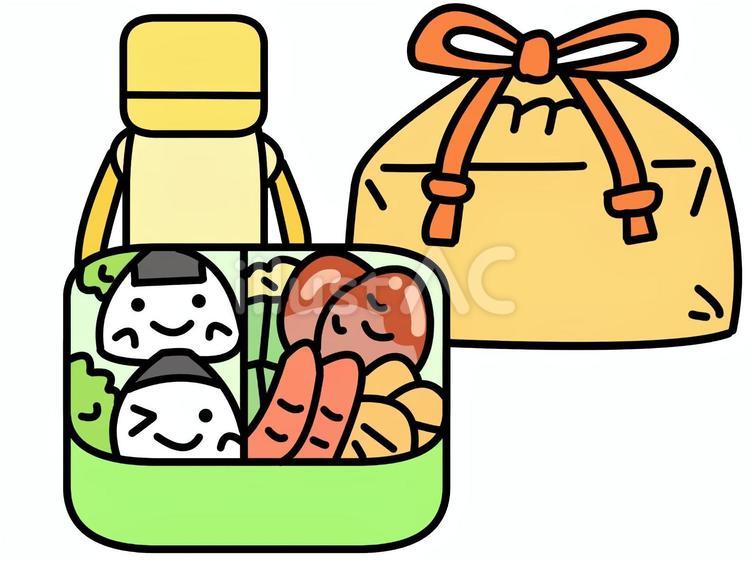 お弁当と水筒 お弁当,水筒,遠足のイラスト素材