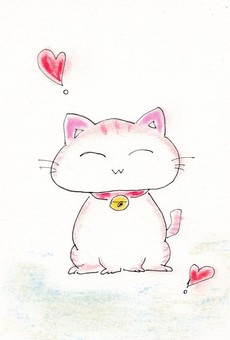 鈴ネコ 鈴ネコ ネコ,可愛いのイラスト素材