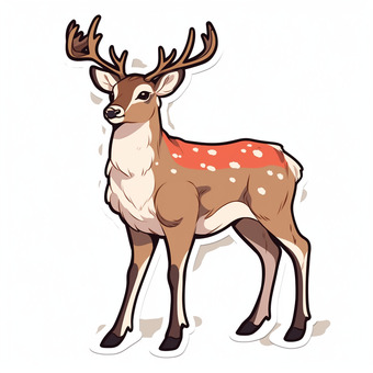 reindeer 2, reindeer, sticker, deer, JPG