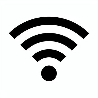 黒のWi-Fi電波マーク wi-fi,無線lan,電波,通信,ネット,接続,ネットワーク,シンプル,マーク,スマホのイラスト素材
