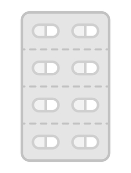 錠剤シート 錠剤,カプセル,錠剤シート,薬,医薬品,治療,医療,処方,風邪薬,タブレットのイラスト素材