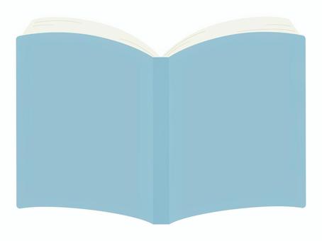 開いている本（表紙　水色 本,ノート,表紙,開いた,開く,水色,ブルー,勉強,学校,挿絵のイラスト素材