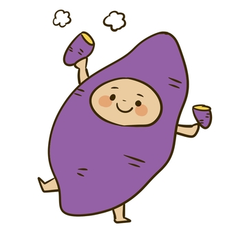 やきいもくん きぐるみ,焼き芋,秋,かわいい,子どものイラスト素材