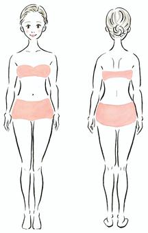 Female full body view, JPG Female full body view, female, whole body, hand drawn, JPG