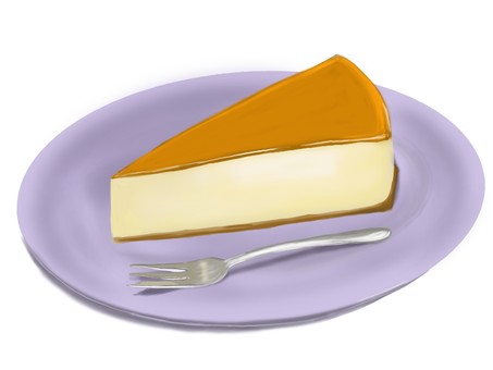 チーズケーキ 甘い,皿,フォーク,チーズケーキ,洋菓子のイラスト素材