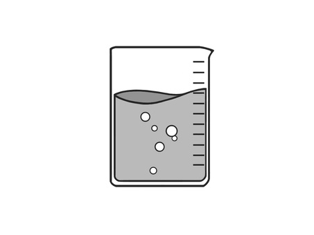 理科の化学実験で使うガラスのビーカー ビーカー,サイエンス,ガラス,液体,メモリ,実験道具,理科,科学,道具,実験のイラスト素材