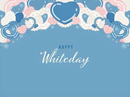 Illustration, white day, heart, background, 