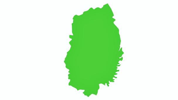 地図　岩手県 岩手,岩手県,地図,マップ,東北,挿絵,ワンポイント,地方,地域,地理のイラスト素材