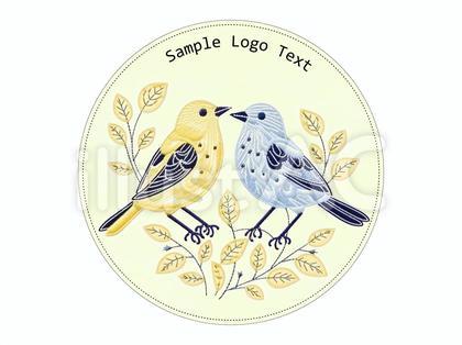 鳥のステッカーデザイン:37