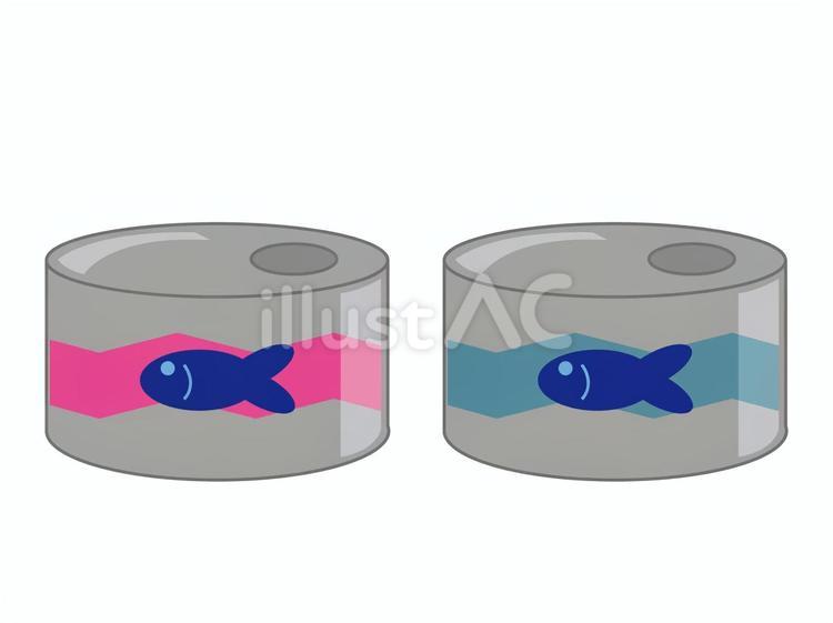 魚の缶詰 缶詰,鯖缶,オイル漬けのイラスト素材