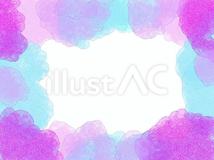 手描き透明水彩絵の具フレームカード紫青イラスト No 無料イラストなら イラストac 手描き透明水彩絵の具フレームカード紫青イラスト No 無料イラストなら イラストac