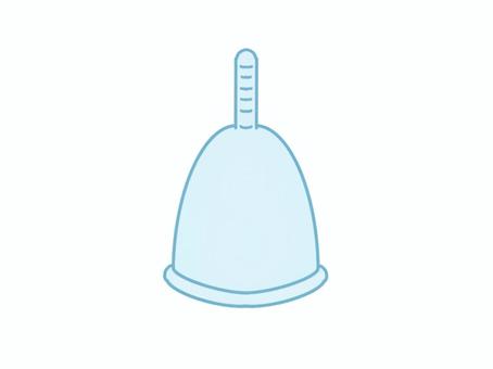 月経カップ1（下向き） 月経カップ,生理用品,生理,性教育,やさしい,手描き,かわいいのイラスト素材