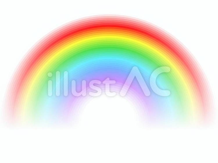 虹A（ぼかし） 虹,rainbow,レインボウのイラスト素材