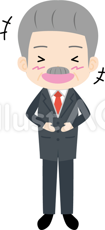 社長（爆笑） 爆笑,笑う,大笑いのイラスト素材