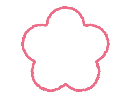 にじみ地紋フレーム花文様_梅04 にじみ地紋フレーム花文様_梅04 フレーム,飾り枠,囲み,花紋様,花,梅,梅紋様,縁起物,年賀状,和風のイラスト素材