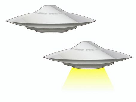 UFO_ライトあり、なし ufo,未確認飛行物体,架空,飛行,円盤のイラスト素材