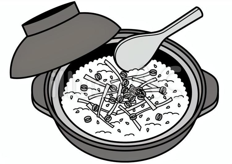 生姜の炊き込みごはん-2c 生姜,炊き込みごはん,土鍋のイラスト素材
