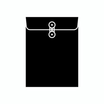 紐がついた封筒のシルエット 紐がついた封筒のシルエット 封筒,文房具,紐,企画書,原稿,ビジネス,事務用品,シルエット,シンプル,挿絵のイラスト素材