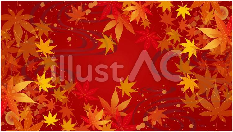 秋　紅葉　和風　背景　 秋,紅葉,背景のイラスト素材