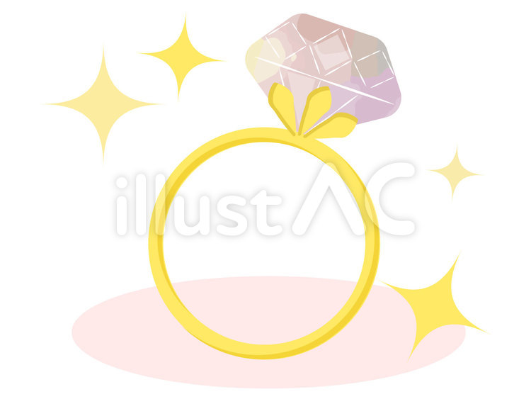 大きい宝石のついた指輪 指輪,宝石,結婚のイラスト素材