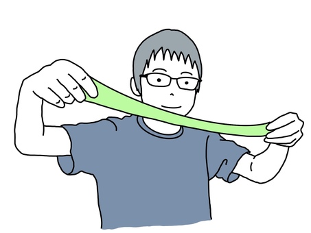 拉伸粘液的男孩 拉伸粘液的男孩