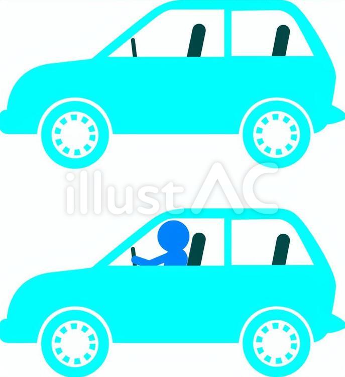 車　コンパクト　軽自動車　運転 車,コンパクト,軽自動車のイラスト素材