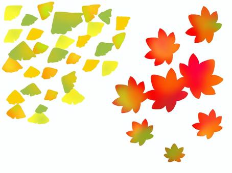 イチョウともみじの紅葉