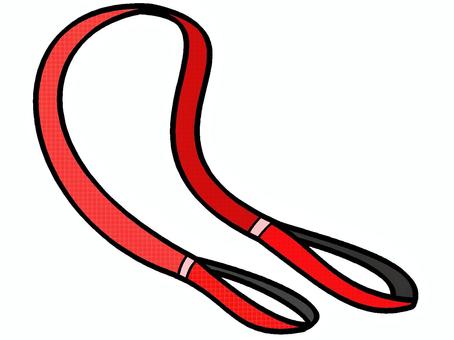スリングのアイコン『赤』 スリング,資材,重量物,吊る,道具,器具,工場,建設現場,モチーフ,カラーのイラスト素材