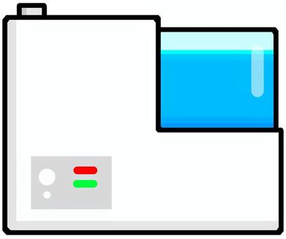 加湿器 電化製品,白物家電,加湿器,精密機械,タンク,水,白色,蛍光色,デフォルメ,背景透過のイラスト素材