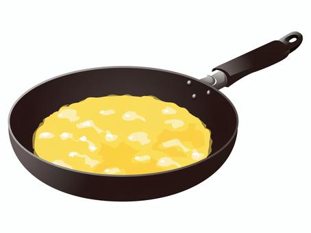 調理中の薄焼き卵2