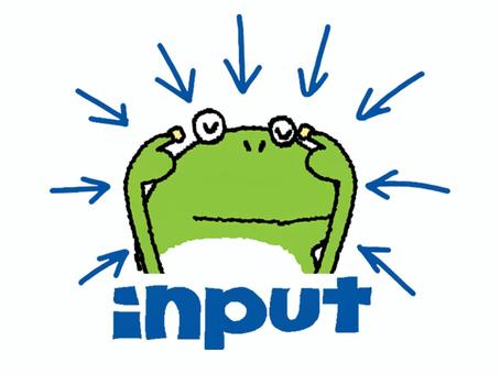 インプットするカエル