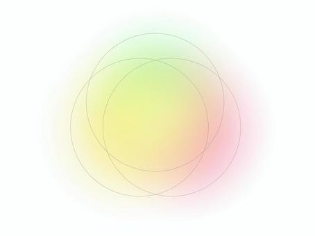 ルーズに融合緑黄赤 シンプル,背景,スプレー,線画,パステル調,丸,抽象,イメージ,融合,アブストラクトのイラスト素材
