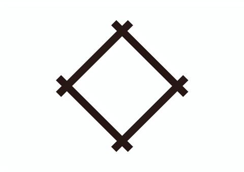 角立て井筒　外枠 井筒,角立て井筒,井桁,格子,紋様,紋付,甲冑,家系,家紋,黒のイラスト素材