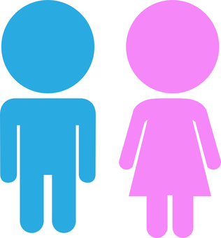 こどもの男女アイコン アイコン,性別,トイレ,マーク,男の子,女の子,男性,女性のイラスト素材