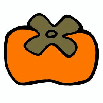 柿 柿,秋,果物,食べ物,アイコン,素材のイラスト素材