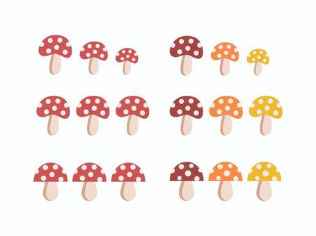 きのこセット きのこ,きのこ狩り,収穫,秋,味覚,食材,9月,10月,11月,行楽のイラスト素材