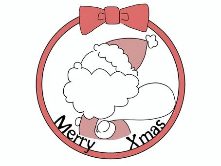 サンタさんとリボンの輪っか