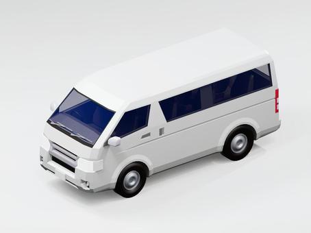 自動車CGイラスト03_フロント 自動車,乗用車,四輪車,社用車,商用車,バン,ワンボックス,キャブオーバー,ロングキャブ,立体のイラスト素材