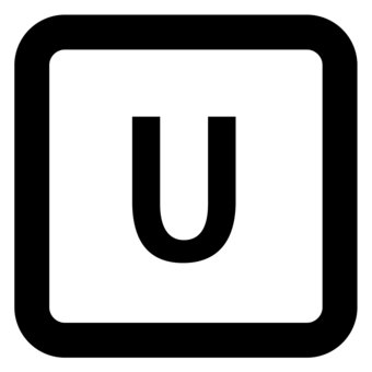 キーボード「U」 u,キーボード,キー,タイピング,パソコン,操作のイラスト素材