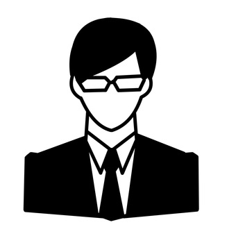 男性アイコン 男性,ビジネスマン,会社員,スタッフ,人物アイコン,人物シルエット,ピクトグラム,モノクロ,黒アイコン,働く人のイラスト素材