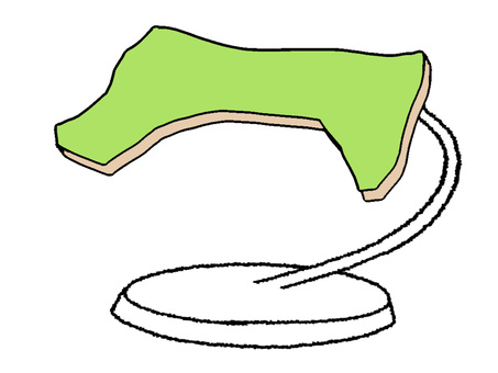 とっとり とっとり,地図,オブジェ,pop調,手描き,挿絵,ワンポイント,素材,商用可,無料のイラスト素材