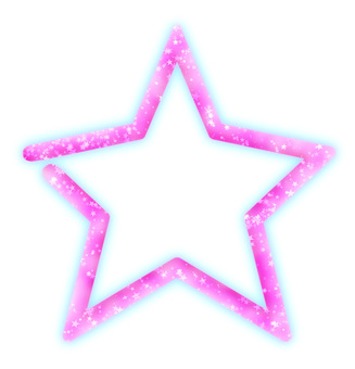 ネオン調な星のイラスト