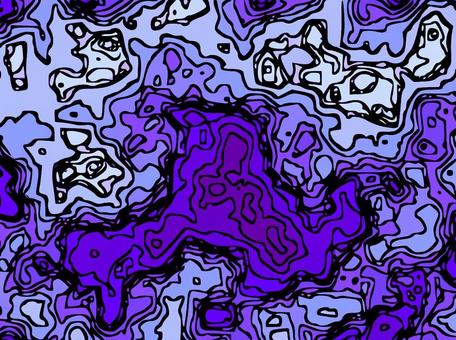 紫と青の抽象コミック等高線 等高線,抽象的,アブストラクト,テクスチャ,背景,壁紙,紫,青,ブルー,水色のイラスト素材