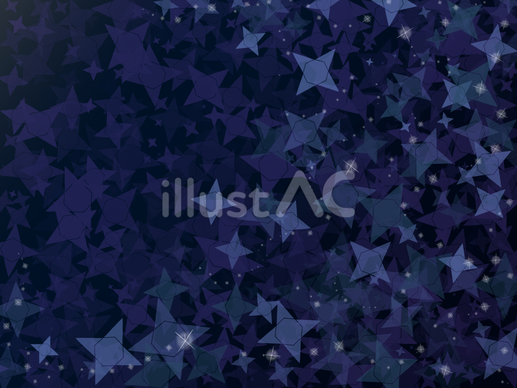 星が重なった背景素材　黒 星,黒,きらきらのイラスト素材