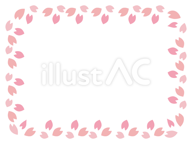 桜の花びらのフレーム 花,桜,かわいいのイラスト素材